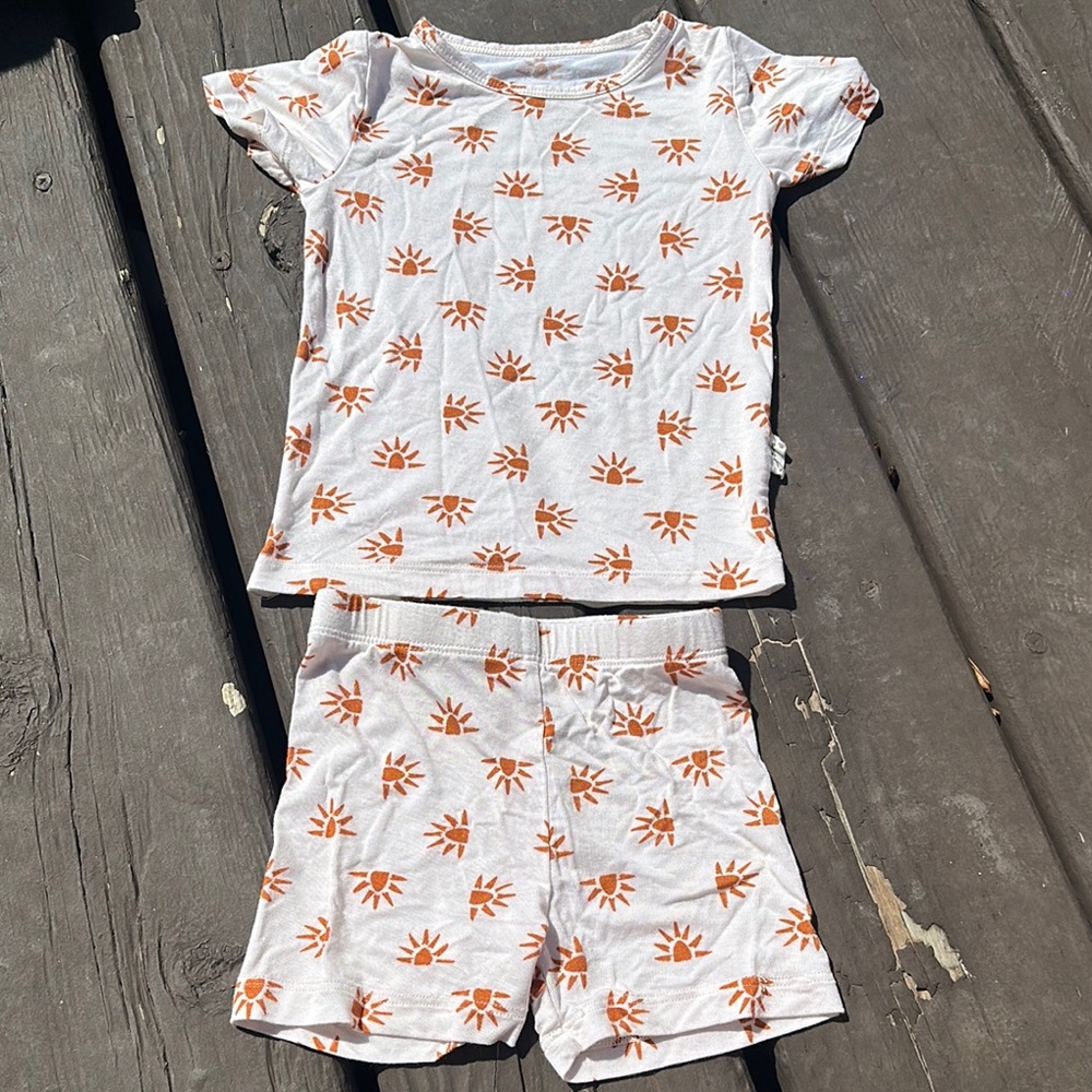 Boutique Bamboo‎ sun print gender neutral short set 6-12 months